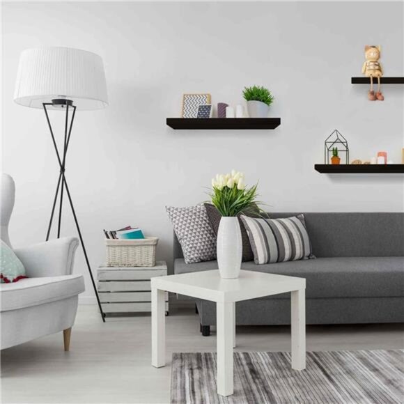 Floating Shelves Wall Shelf Solid Wood for Bathroom Bedroom Kitchen Set of 3 - Picture 6 of 7